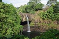 Rainbow Falls is a waterfall located in Hilo, Hawaii Royalty Free Stock Photo