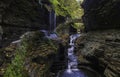 Rainbow Falls in Watkins Glen State Park (horizontal) Royalty Free Stock Photo