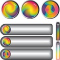 Rainbow fantasy web buttons Royalty Free Stock Photo