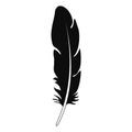 Rainbow feather icon, simple style