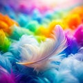 Rainbow Feather Patchwork Background Royalty Free Stock Photo