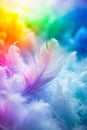 Rainbow Feather Patchwork Background Royalty Free Stock Photo
