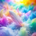 Rainbow Feather Patchwork Background Royalty Free Stock Photo
