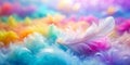 Rainbow Feather Patchwork Background Royalty Free Stock Photo
