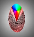 Rainbow Fingerprint Royalty Free Stock Photo