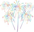 Rainbow Pride  fireworks Colorful Celebration Royalty Free Stock Photo