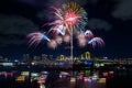 Rainbow Fireworks Royalty Free Stock Photo