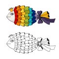 Rainbow fish coloring