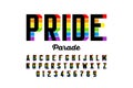 Rainbow flag colors font