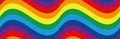 Rainbow flag seamless wavy background, LGBT movement pattern Royalty Free Stock Photo