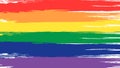 Rainbow flag - symbol of Gay Pride. Royalty Free Stock Photo