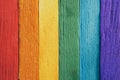 Rainbow flag wood plank Texture background for design Royalty Free Stock Photo