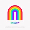 Rainbow flat icon, LGBT symbol. Modern vector illustration