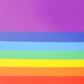 Rainbow flat lay background with color paper sheets Royalty Free Stock Photo