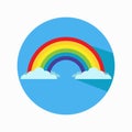 Rainbow flat vector icon Royalty Free Stock Photo