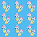 Rainbow Flip Flops Fun Holiday Footwear Background