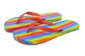Rainbow flip-flops