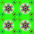 Rainbow flower pattern