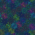 Rainbow flower seamless pattern Royalty Free Stock Photo