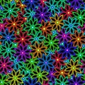 Rainbow flower seamless pattern Royalty Free Stock Photo