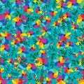 Rainbow flower small big seamless pattern Royalty Free Stock Photo