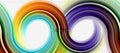 Rainbow fluid color line abstract background - swirl and circles, twisted liquid colours design, colorful marble or Royalty Free Stock Photo