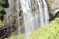 Rainbow formed under Narada Falls Royalty Free Stock Photo