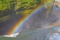 A rainbow at the top of a waterfall Royalty Free Stock Photo