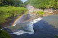 A rainbow at the top of a waterfall Royalty Free Stock Photo