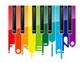 Rainbow fortepiano keyboard