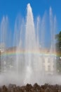 Rainbow in Fountain in Vienna Royalty Free Stock Photo