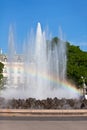 Rainbow in Fountain in Vienna Royalty Free Stock Photo