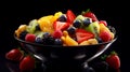Vibrant Fruit Salad With Golden Crust And Fresh Berries Royalty Free Stock Photo