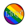 Rainbow gay pride flag circle, Symbol of sexual minorities, LBGT