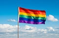 Rainbow Gay Pride Flag, Miami Beach, Florida Royalty Free Stock Photo