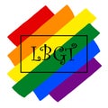Rainbow gay pride flag oblique, Symbol of sexual minorities, LBGT