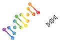 Rainbow Genome Code Mosaic Icon of Spheres