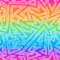 Rainbow geometric seamless pattern