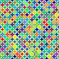 Rainbow geometric seamless pattern of multicolored stars Royalty Free Stock Photo