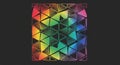 Rainbow Geometric Triangle Mosaic with Abstract Shape image photo Royalty Free Stock Photo