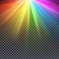 Rainbow glare spectrum with gay pride colors vector illustration Royalty Free Stock Photo