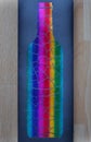 Rainbow glass bottle pattern on a paper blackboard bag