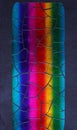 Rainbow glass bottle pattern on a paper blackboard bag