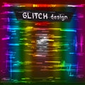 Rainbow glitch design light line template