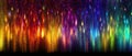 Rainbow glow wave particle abstract background. Light blurred of colorful light glitter. Glow texture background. Generative AI.