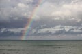 A rainbow going down on the Black Sea.