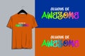 Always be awesome, rainbow color design typography quote for t-shirt Royalty Free Stock Photo