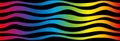Rainbow Gradient Colored Waves Black Background