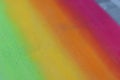 Rainbow gradient drawn with pastel crayons pensils. Royalty Free Stock Photo