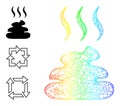 Rainbow Gradient Irregular Mesh Shit Smell Icon Royalty Free Stock Photo